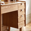 Solid Wood Storage Cabinet Integrated Bamboo Curtain Dressing Table