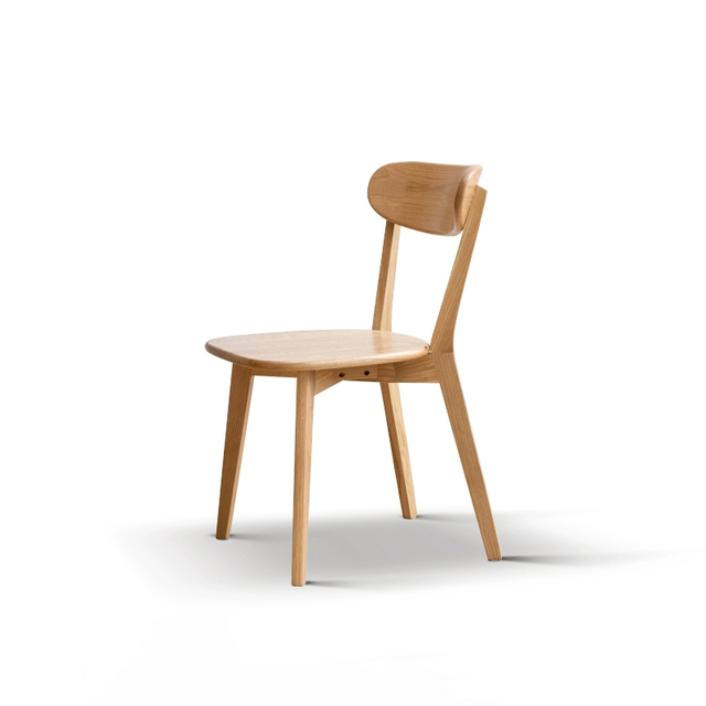 Modern Minimalist Oak Backrest Dining and Leisure Chair