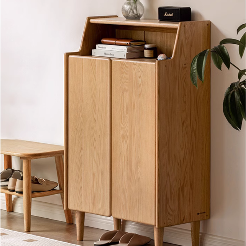 Solid Wood Integrated Shoe Cabinet