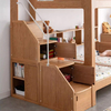 Full Solid Wood Oak Small Double-layer Children's Bed