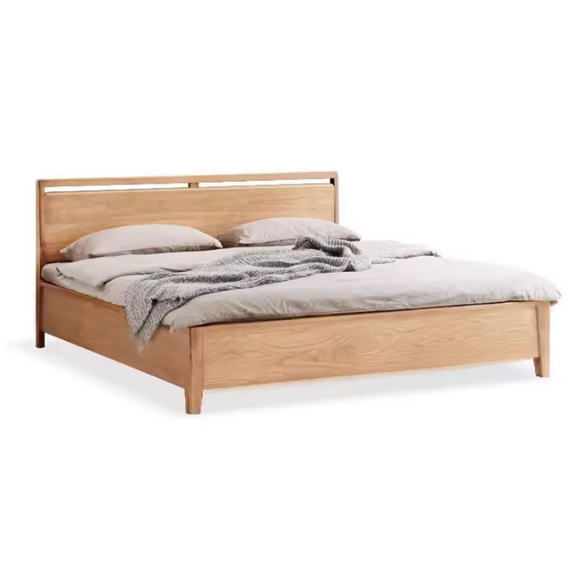 Nordic Solid Oak Storage Bed