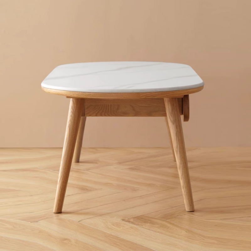 Solid Wood Oval Coffee Table