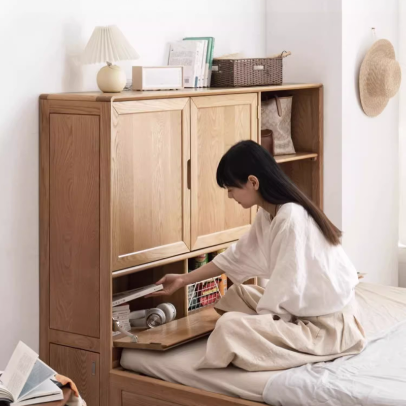 Solid Wood Tatami Single Bed