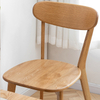 Modern Minimalist Oak Backrest Dining and Leisure Chair