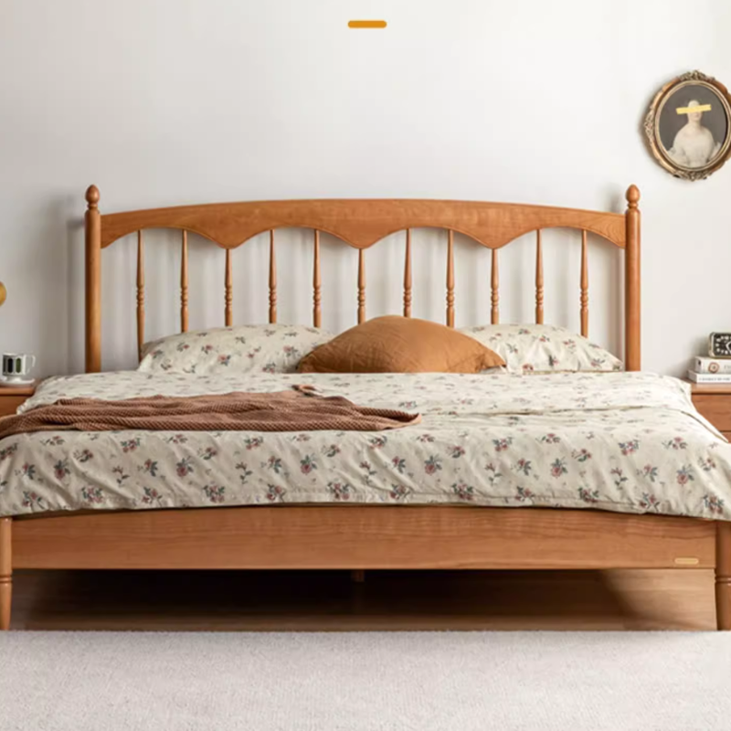 French Style Solid Wood Color Bed