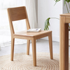 Modern Minimalist Nordic Oak Backrest Dining Table and Chairs
