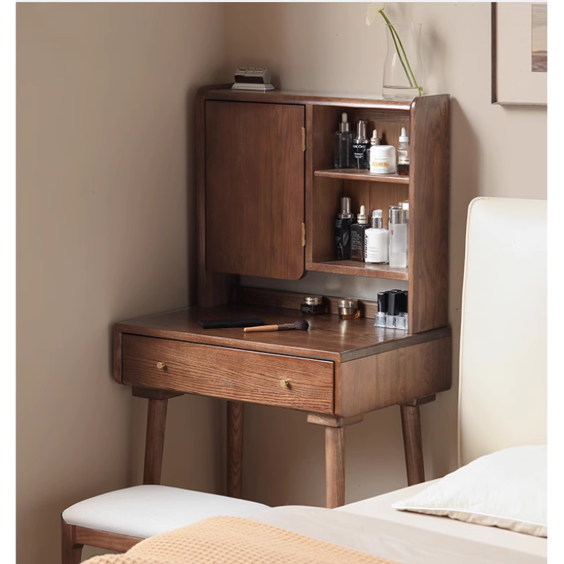 Solid Wood Makeup Mirror Integrated Dressing Table