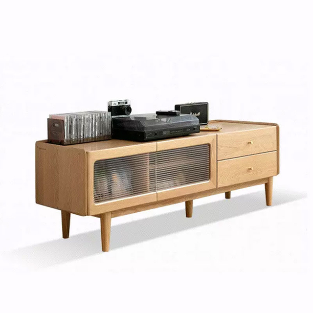 Nordic Small Apartment Modern Solid Wood Storage TV Cabinet