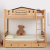 Wood Color Children's Bunk Bed