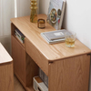 Solid Wood Mobile Storage Low Side Cabinet