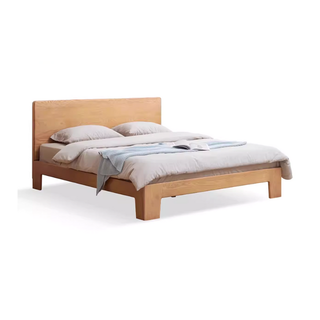 Oak Simple Double Bed