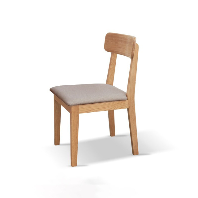 Modern Minimalist Nordic Oak Upholstered Backrest Leisure Chair