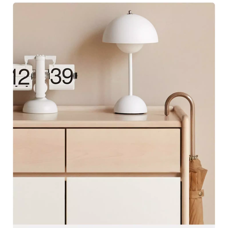 Solid Wood White Entry Shoe Cabinet