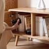 Solid Wood Retractable TV Cabinet