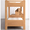 Full Solid Wood Oak Small Double-layer Children's Bed