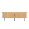 French roll-up doors blend TV cabinet