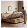 Nordic Solid Oak Storage Bed