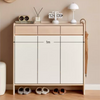 Solid Wood White Entry Shoe Cabinet
