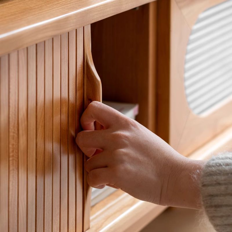 Pure Cherry Wood TV Cabinet