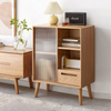 Minimalist Modern Oak Solid Wood Storage Cabinet