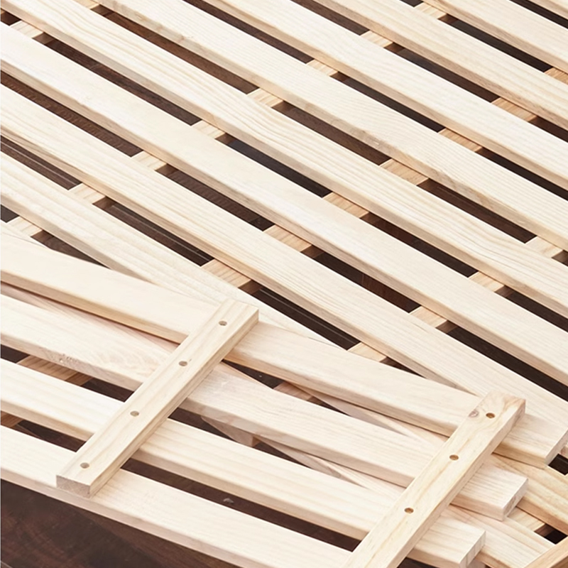 Full Solid Wood Oak Small Double-layer Children's Bed