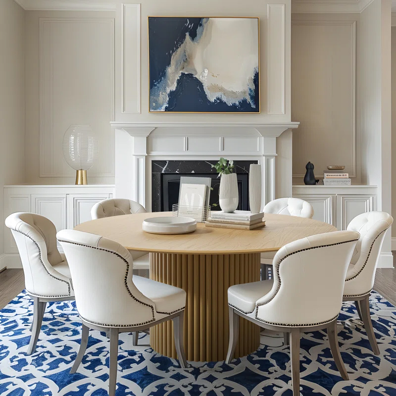French roll-up doors blend dinning table