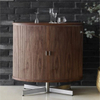 French roll-up doors blend night table