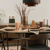 French roll-up doors blend dinning table