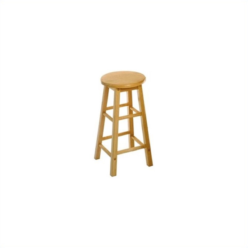 Mobile Breakfast Bar Table Set with 2 Stools in Natural