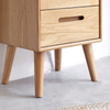 Nordic Oak Glass Door Side Cabinet