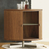 French roll-up doors blend night table