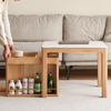 Solid wood movable combination slate coffee table