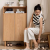 Solid Wood Integrated Shoe Cabinet