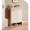 Solid Wood White Entry Shoe Cabinet