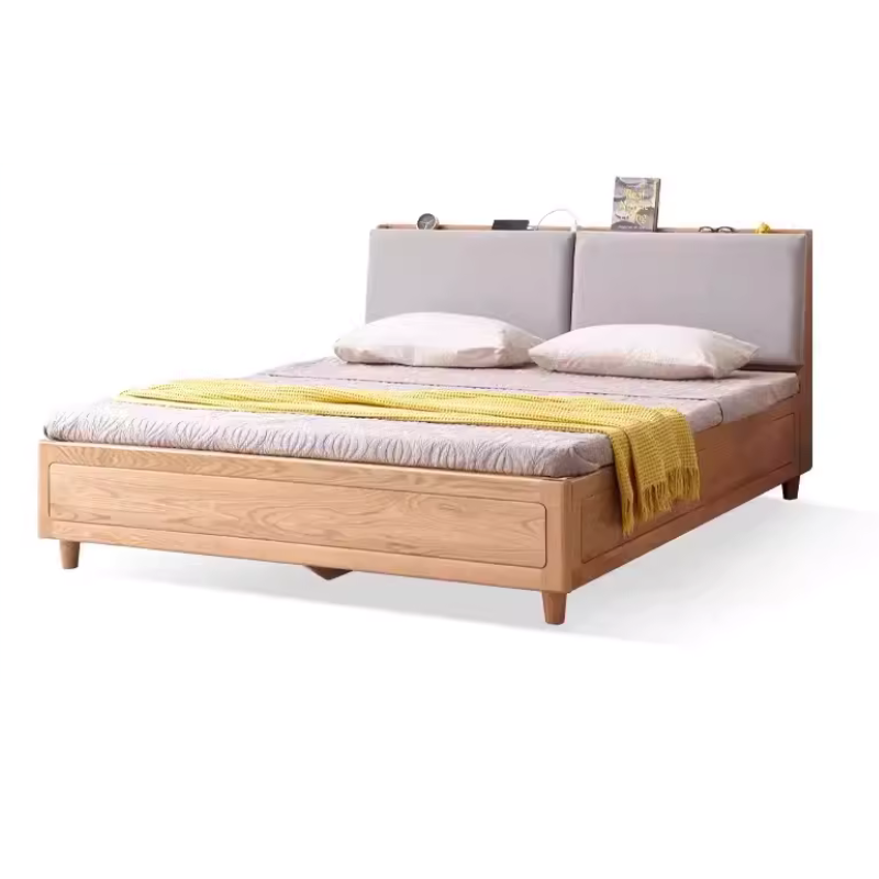 Oak Multifunctional Storage Bed