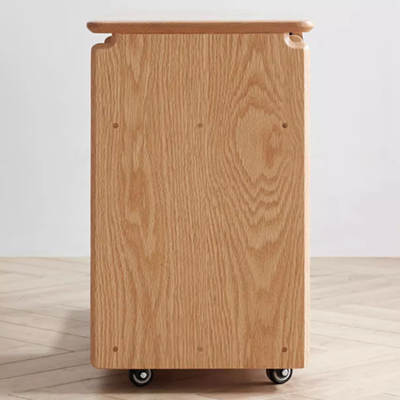 Solid Wood Mobile Storage Low Side Cabinet