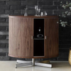 French roll-up doors blend night table
