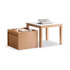 Solid wood movable combination slate coffee table