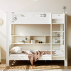 White Solid Wood Small Double-layer Children's Bed