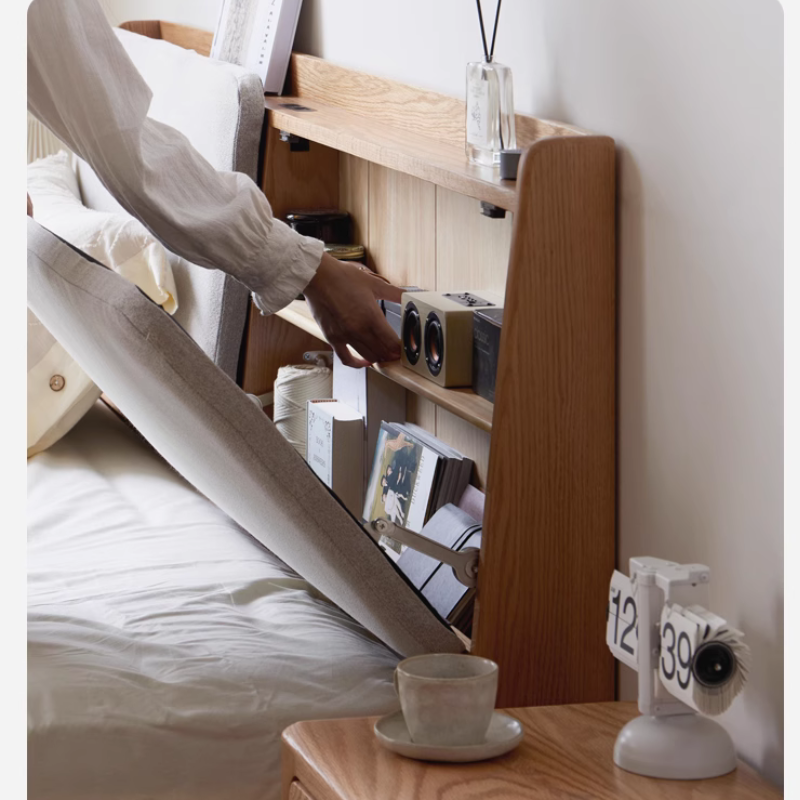 Oak Multifunctional Storage Bed