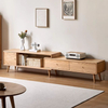 Solid Wood Retractable TV Cabinet
