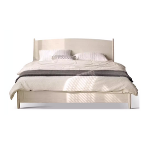 Solid Wood Bed White Cream Style Storage Bed