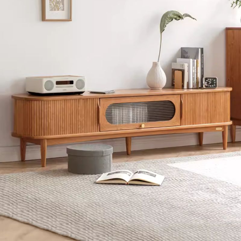 Pure Cherry Wood TV Cabinet
