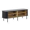 French roll-up doors blend TV cabinet
