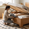 All Solid Wood Double Storage Bed