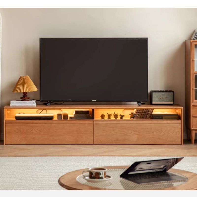 Floor Standing Solid Wood TV Cabinet