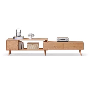 Solid Wood Retractable TV Cabinet